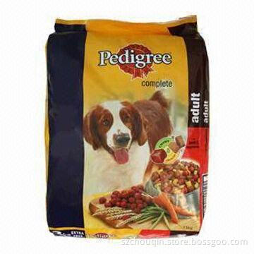 Pet Food Pouch with Tear Notch and Gusset, Stand Up and Moisture Proof, Long Shelf Time and Zipper